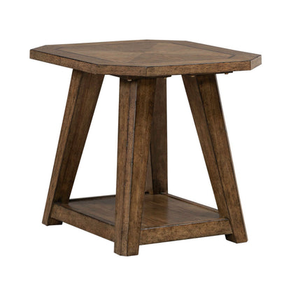 Carolina Park - Octagonal End Table - Brown - Hornell Furniture Outlet