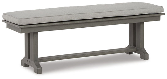 Visola - Bench with Cushion - Gray - Hornell Furniture Outlet