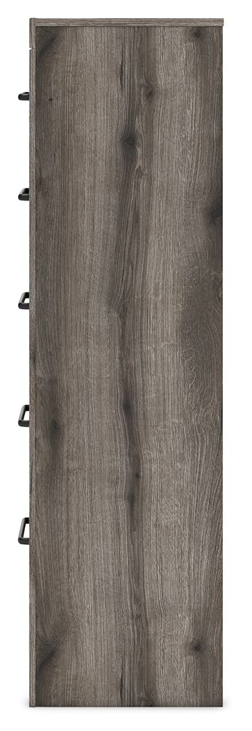 Graystorm - Brown Gray - Five Drawer Chest - Hornell Furniture Outlet