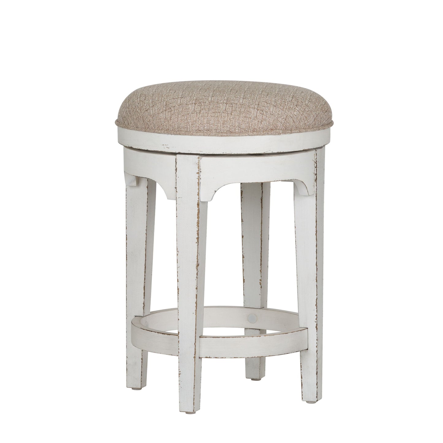 Magnolia Manor - Console Swivel Stool - White - Hornell Furniture Outlet