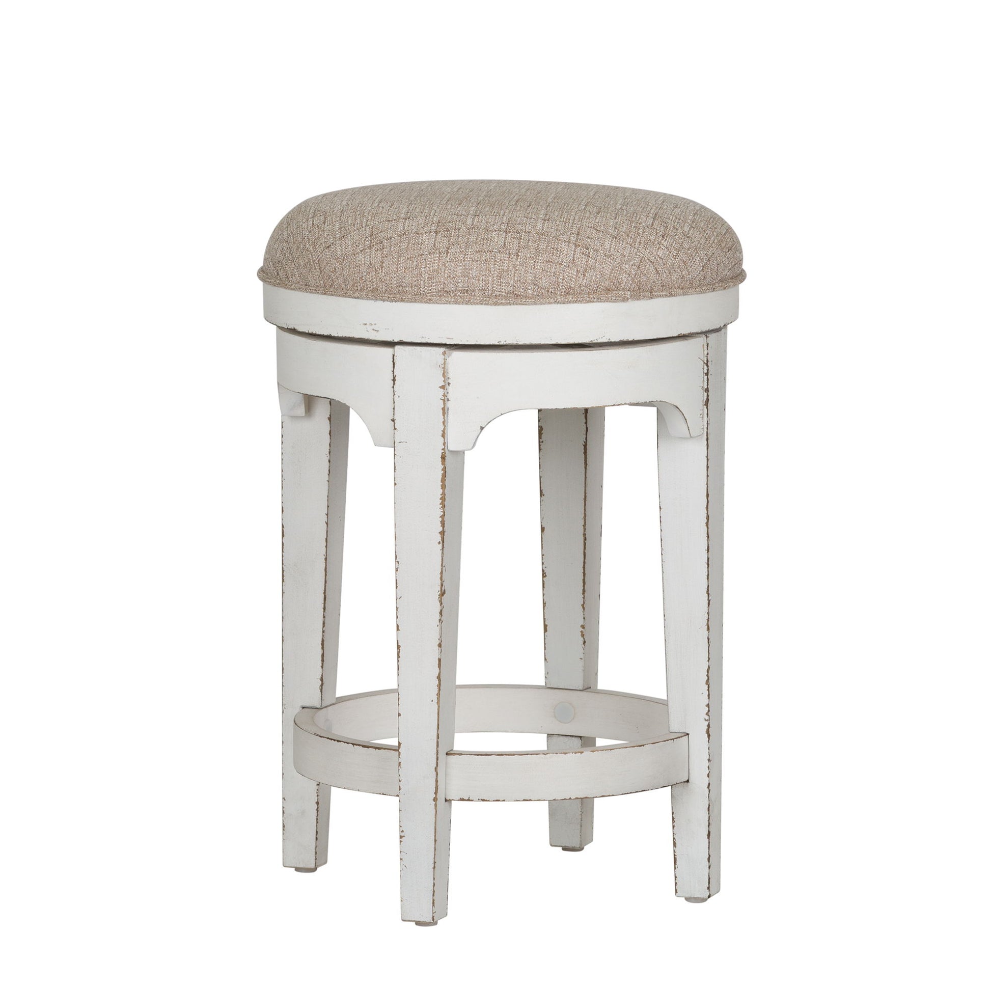 Magnolia Manor - Console Swivel Stool - White - Hornell Furniture Outlet
