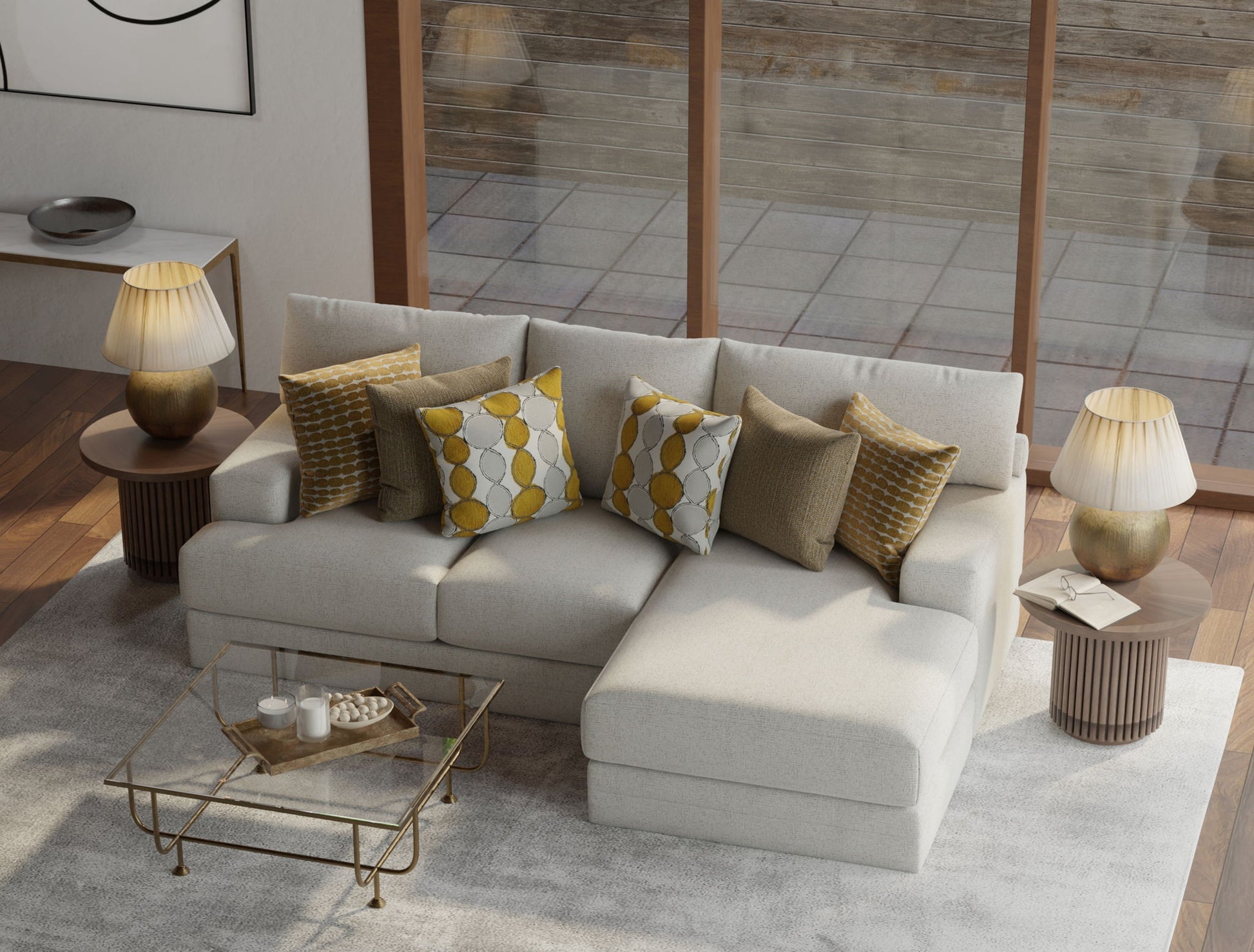 Tori - Sectional With Comfort Coil Seating And Accent Pillows Included - Hornell Furniture Outlet