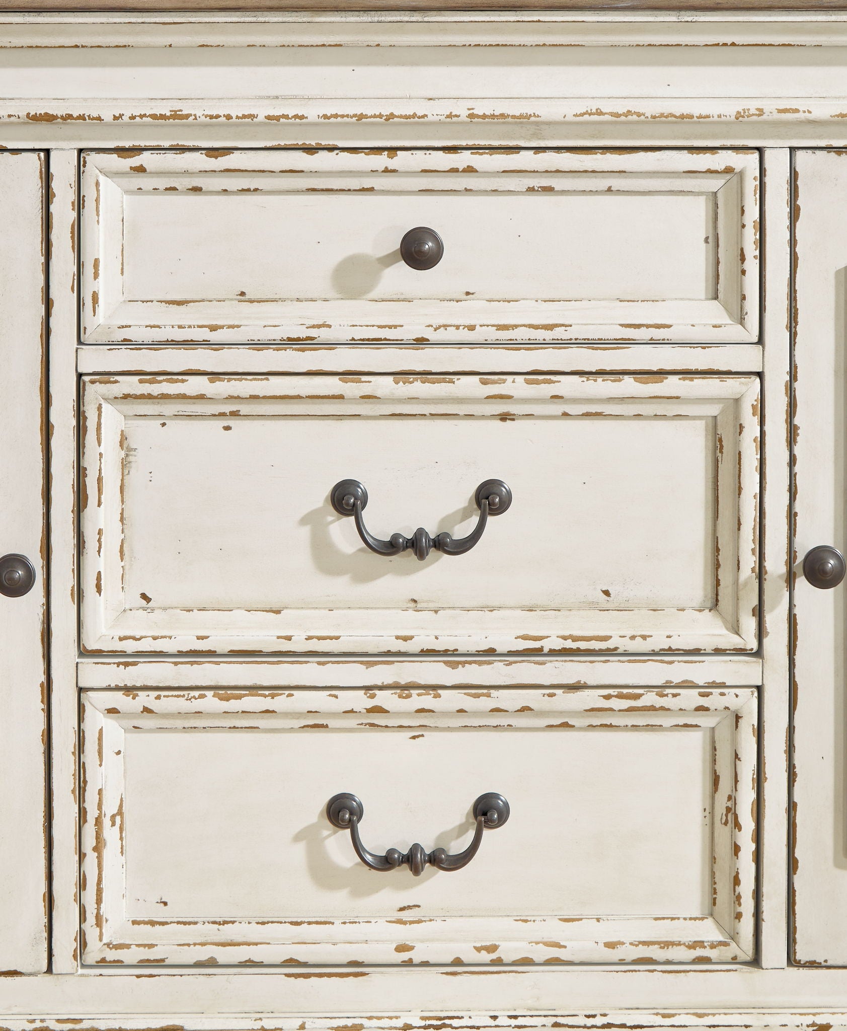 Realyn - Chipped White - Dining Room Server - Hornell Furniture Outlet
