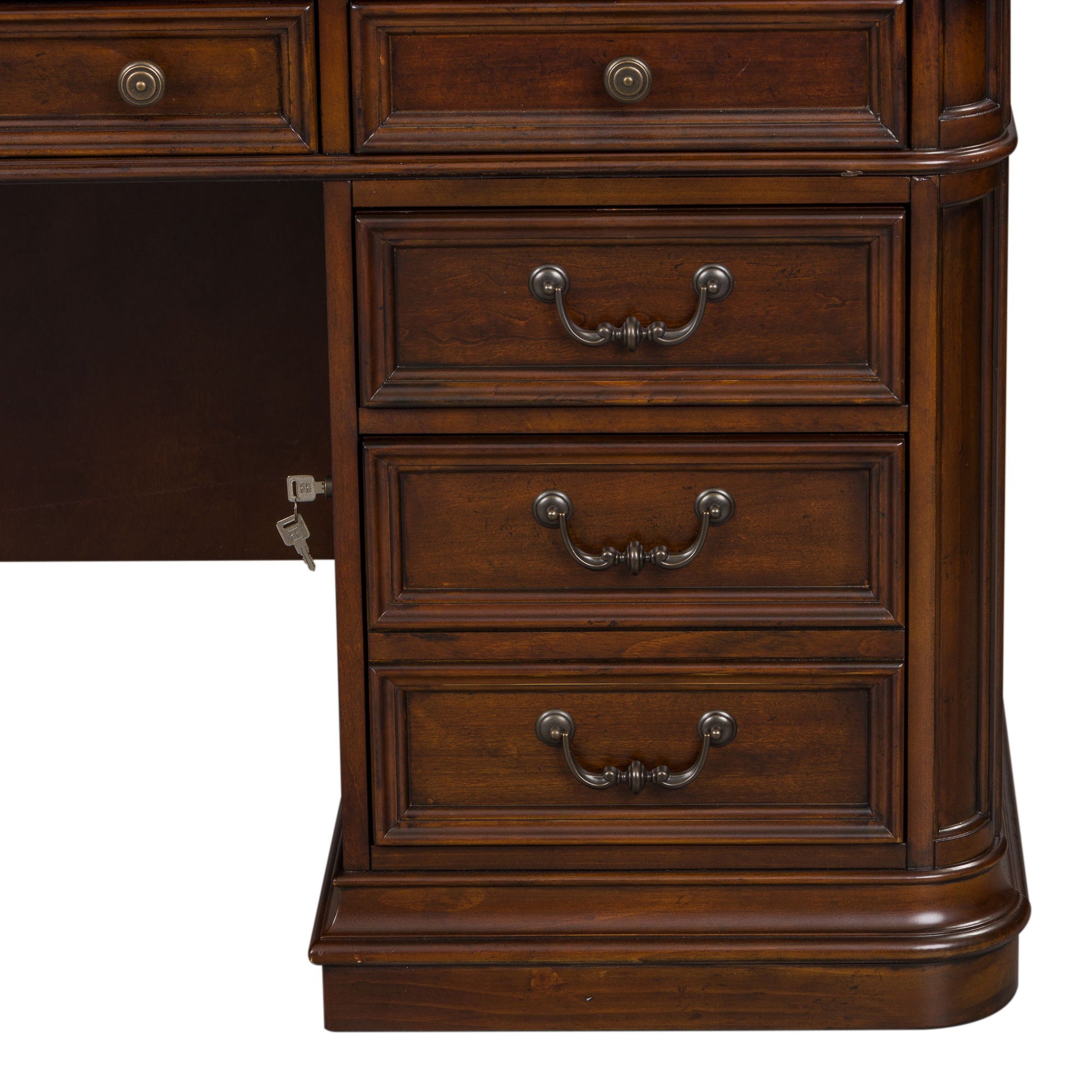Brayton Manor - Jr Executive Desk - Dark Brown - Hornell Furniture Outlet