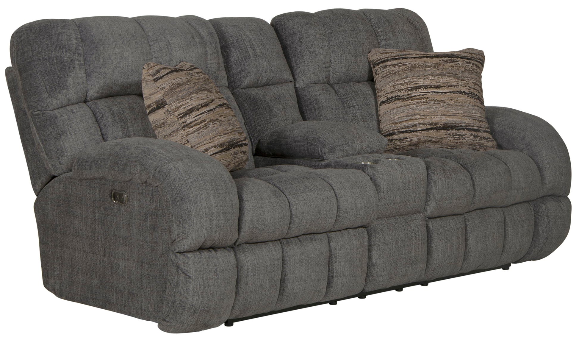 Ashland - Power Lay Flat Reclining Console Loveseat - Hornell Furniture Outlet