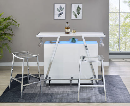 Zena - 3 Piece Bar Set - White - Hornell Furniture Outlet