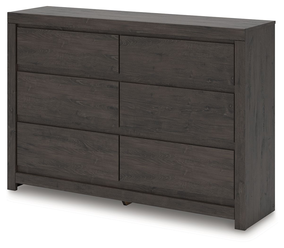 Fraluna - Charcoal - Six Drawer Dresser - Hornell Furniture Outlet