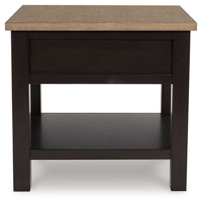 Drazmine - Brown - Rectangular End Table - Hornell Furniture Outlet