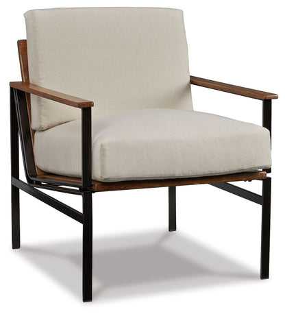 Tilden - Accent Chair - Ivory / Brown - Hornell Furniture Outlet