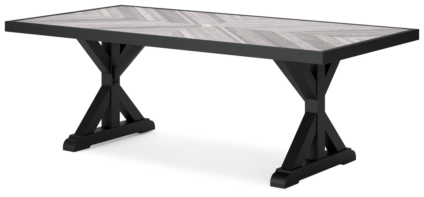 Beachcroft - Rect Dining Table W/Umb Opt - Hornell Furniture Outlet