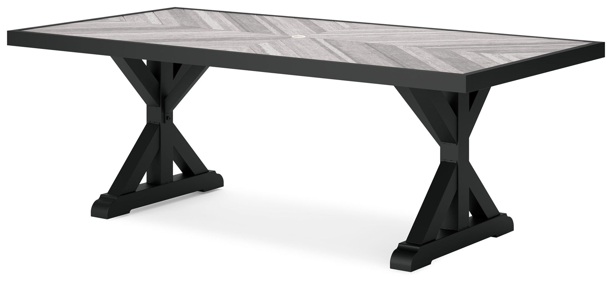 Beachcroft - Rect Dining Table W/Umb Opt - Hornell Furniture Outlet