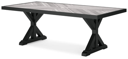Beachcroft - Rect Dining Table W/Umb Opt - Hornell Furniture Outlet