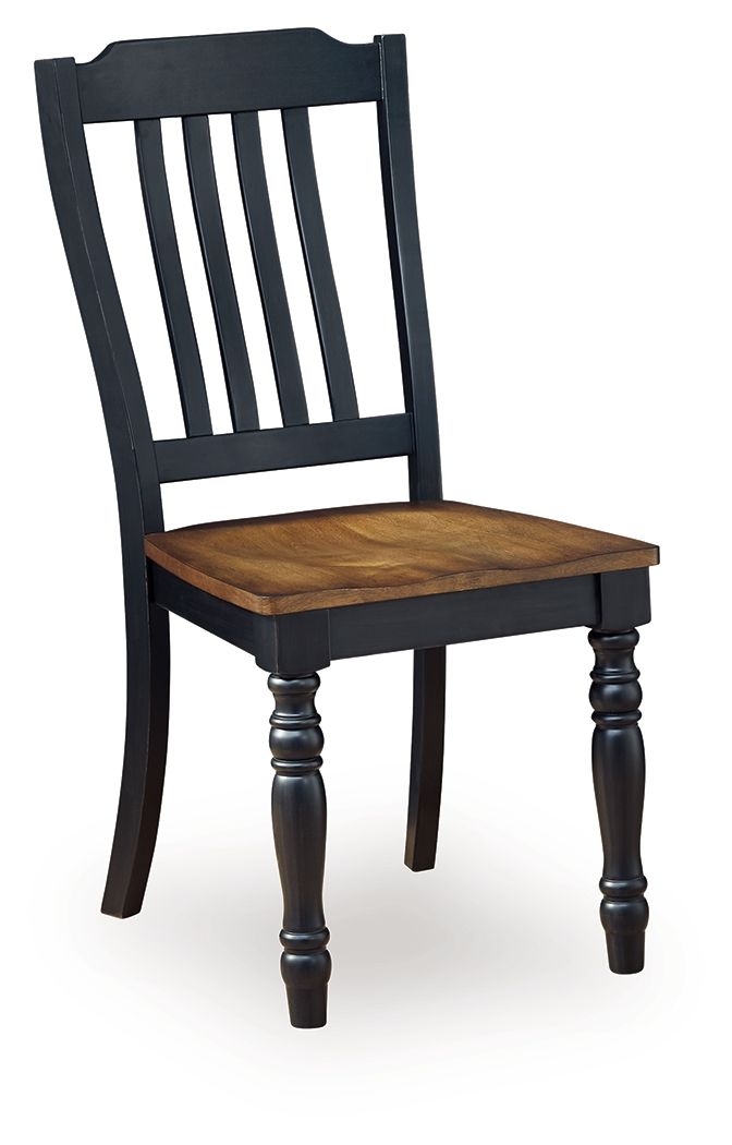 Clorazi - Dining Room Side Chair (Set of 2) - Black / Brown - Hornell Furniture Outlet