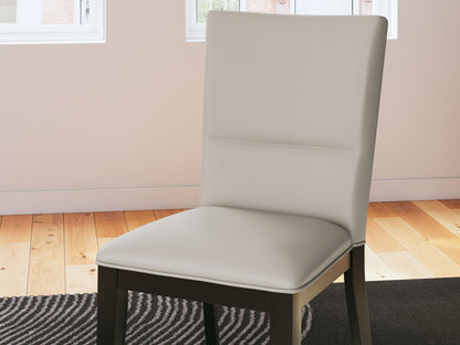 Glinari - Taupe / Black - Dining Upholstered Side Chair (Set of 2) - Hornell Furniture Outlet