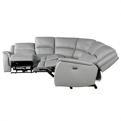 Alexandria - Leather Power Sectional - Hornell Furniture Outlet