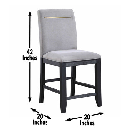 Yves - Counter Chair (Set of 2) - Gray - Hornell Furniture Outlet
