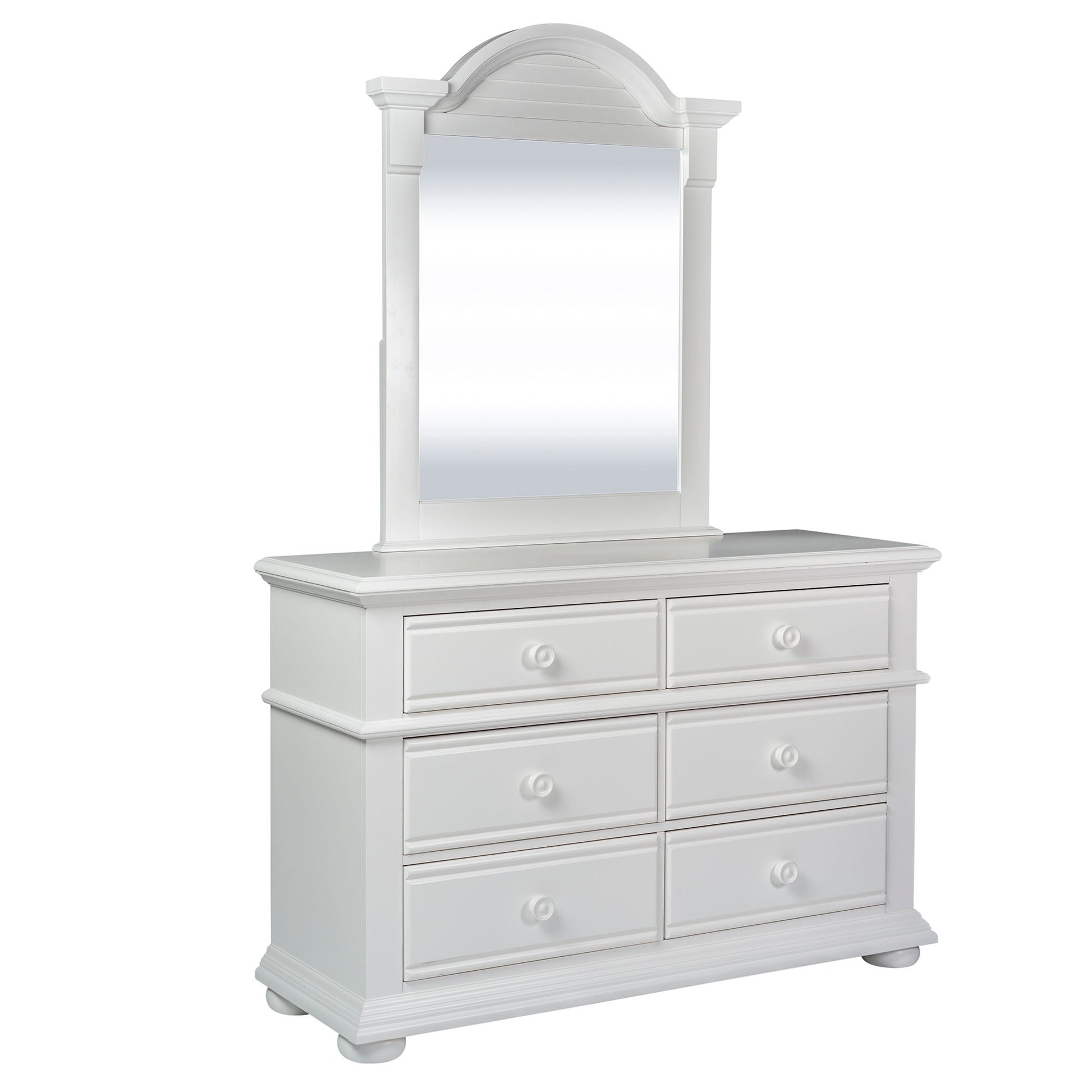 Summer House - 6 Drawers Dresser & Mirror - White - Hornell Furniture Outlet