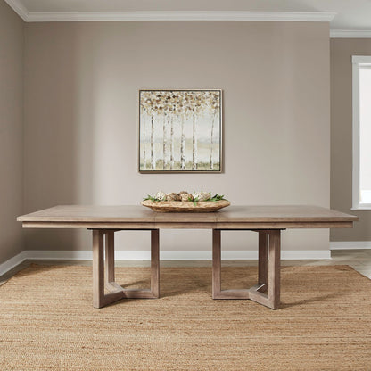 Proximity Place - Double Pedestal Table - Brown - Hornell Furniture Outlet
