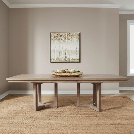 Proximity Place - Double Pedestal Table - Brown - Hornell Furniture Outlet
