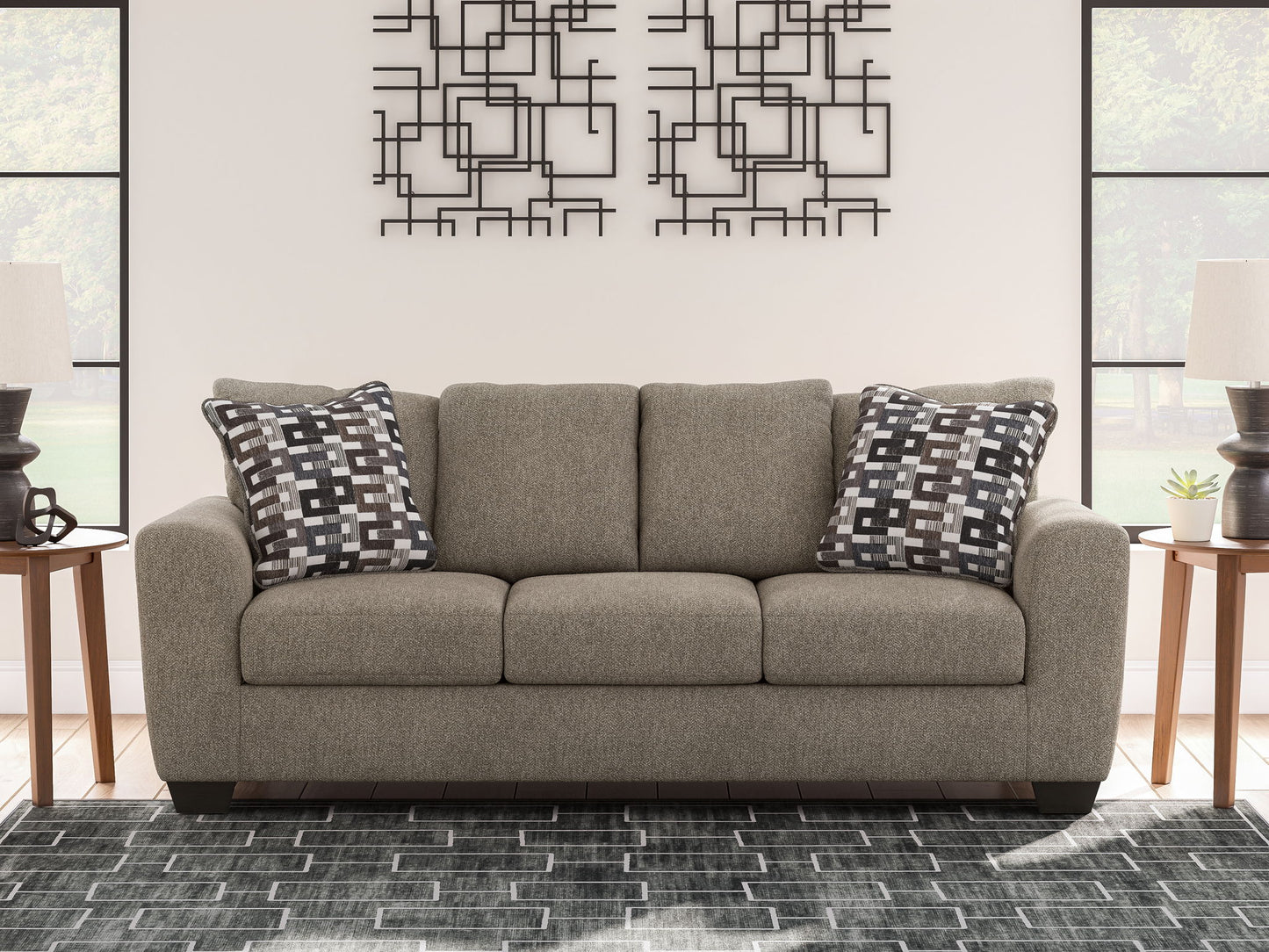 Triston - Peaks - Sofa - Suede - Hornell Furniture Outlet
