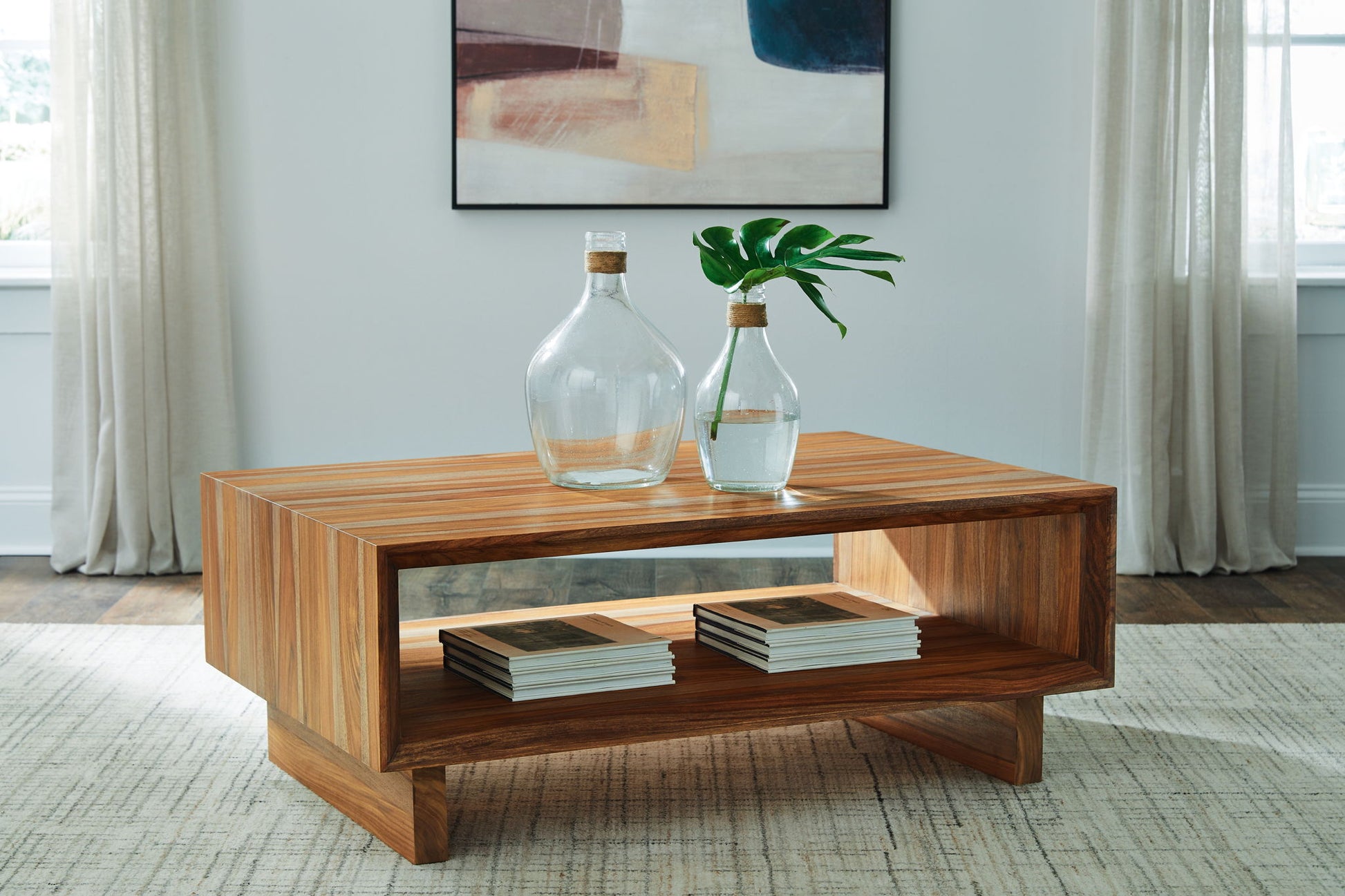 Dressonni - Brown - Rectangular Cocktail Table - Hornell Furniture Outlet