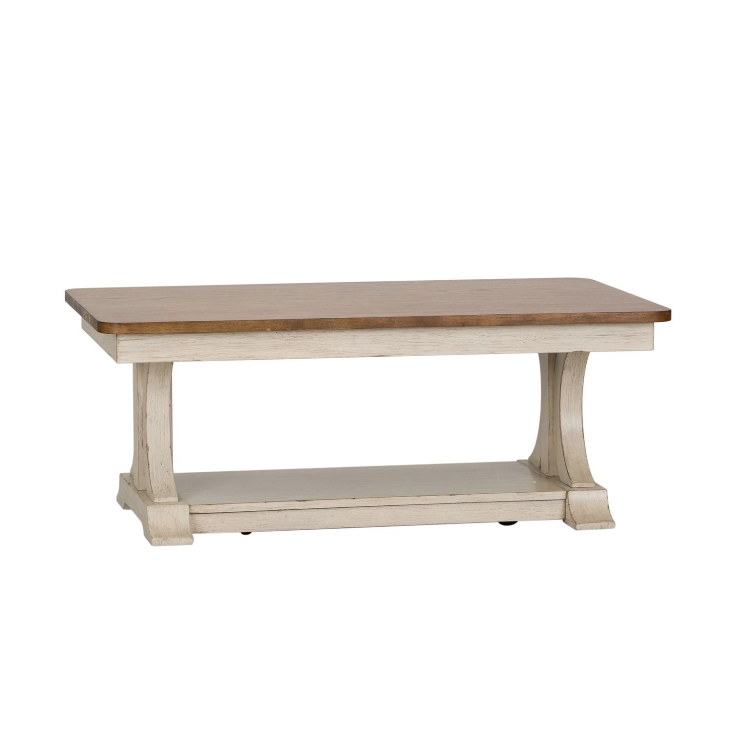 Farmhouse Reimagined - 3 Piece Table Set (1 Cocktail 2 End Tables) - White - Hornell Furniture Outlet