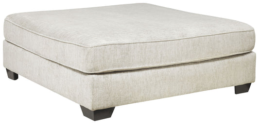 Rawcliffe - Parchment - Oversized Accent Ottoman - Hornell Furniture Outlet