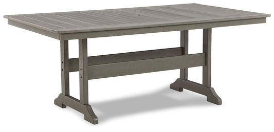 Visola - RECT Dining Table w/Umb OPT - Gray - Hornell Furniture Outlet