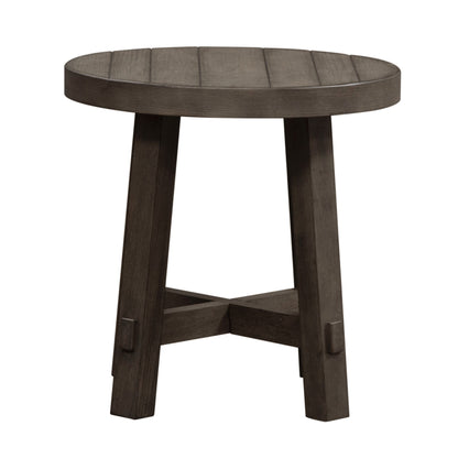 Modern Farmhouse - Splay Leg Round End Table - Hornell Furniture Outlet