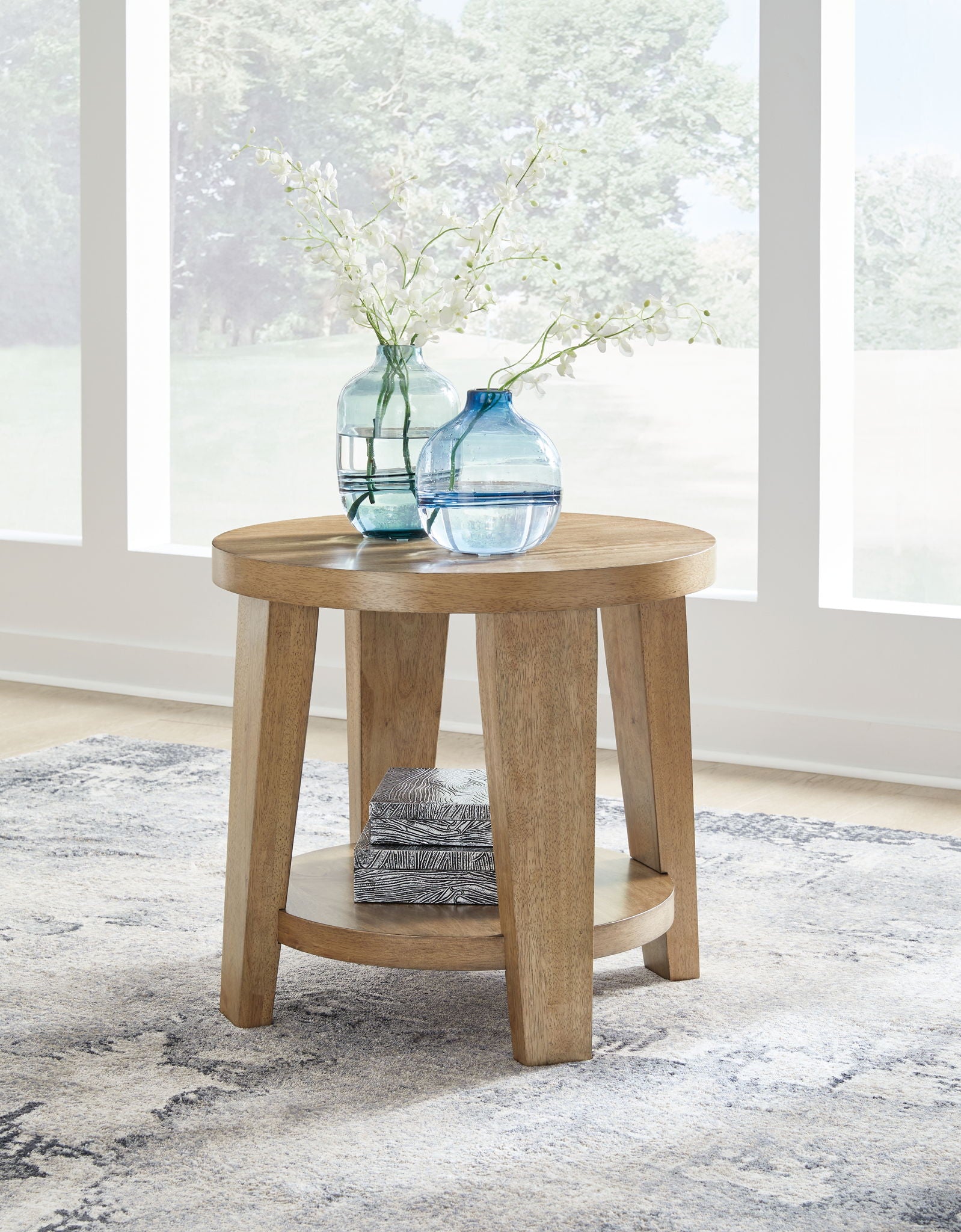 Kristiland - Light Brown - Round End Table - Hornell Furniture Outlet