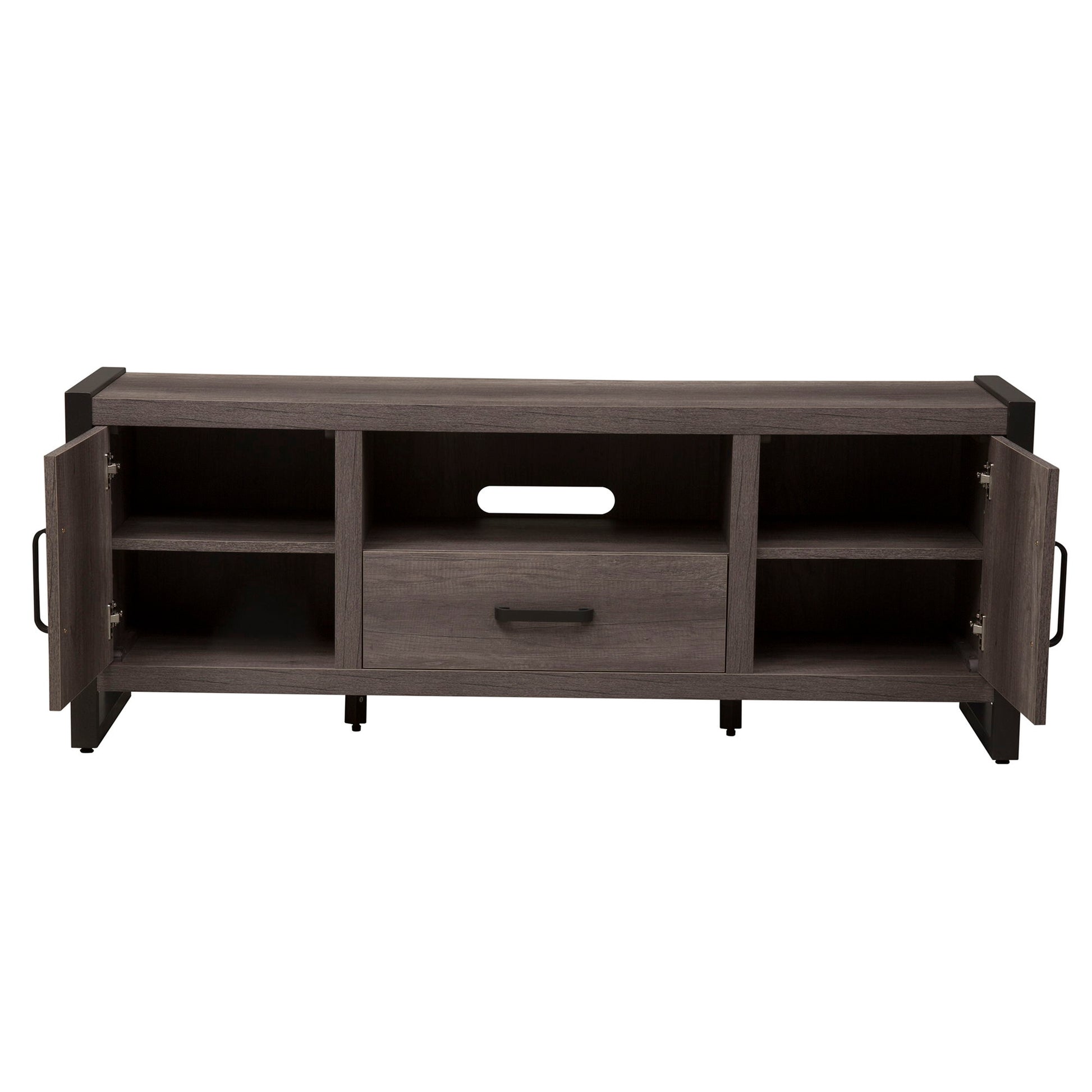 Tanners Creek - Entertainment TV Stand - Dark Gray - Hornell Furniture Outlet