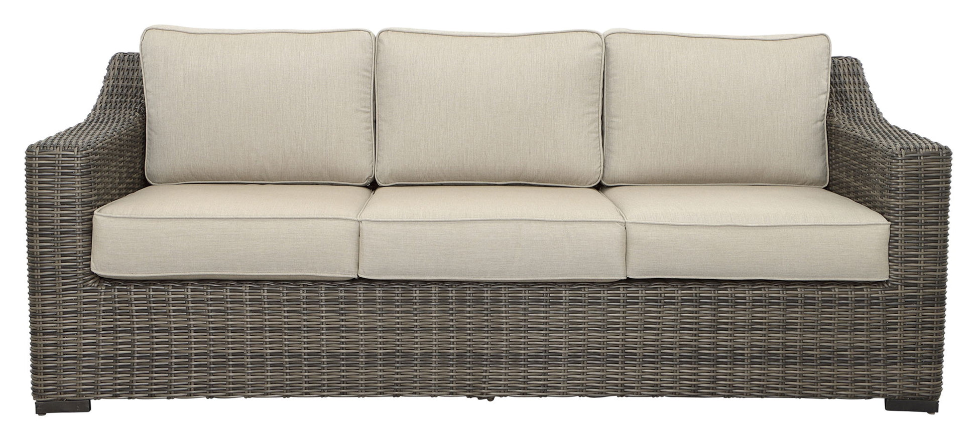 Jones - Outdoor Resin Wicker Sofa - Brown - Hornell Furniture Outlet