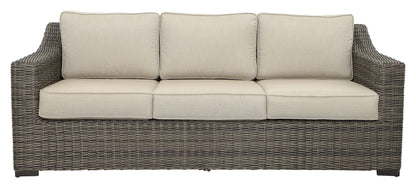 Jones - Outdoor Resin Wicker Sofa - Brown - Hornell Furniture Outlet