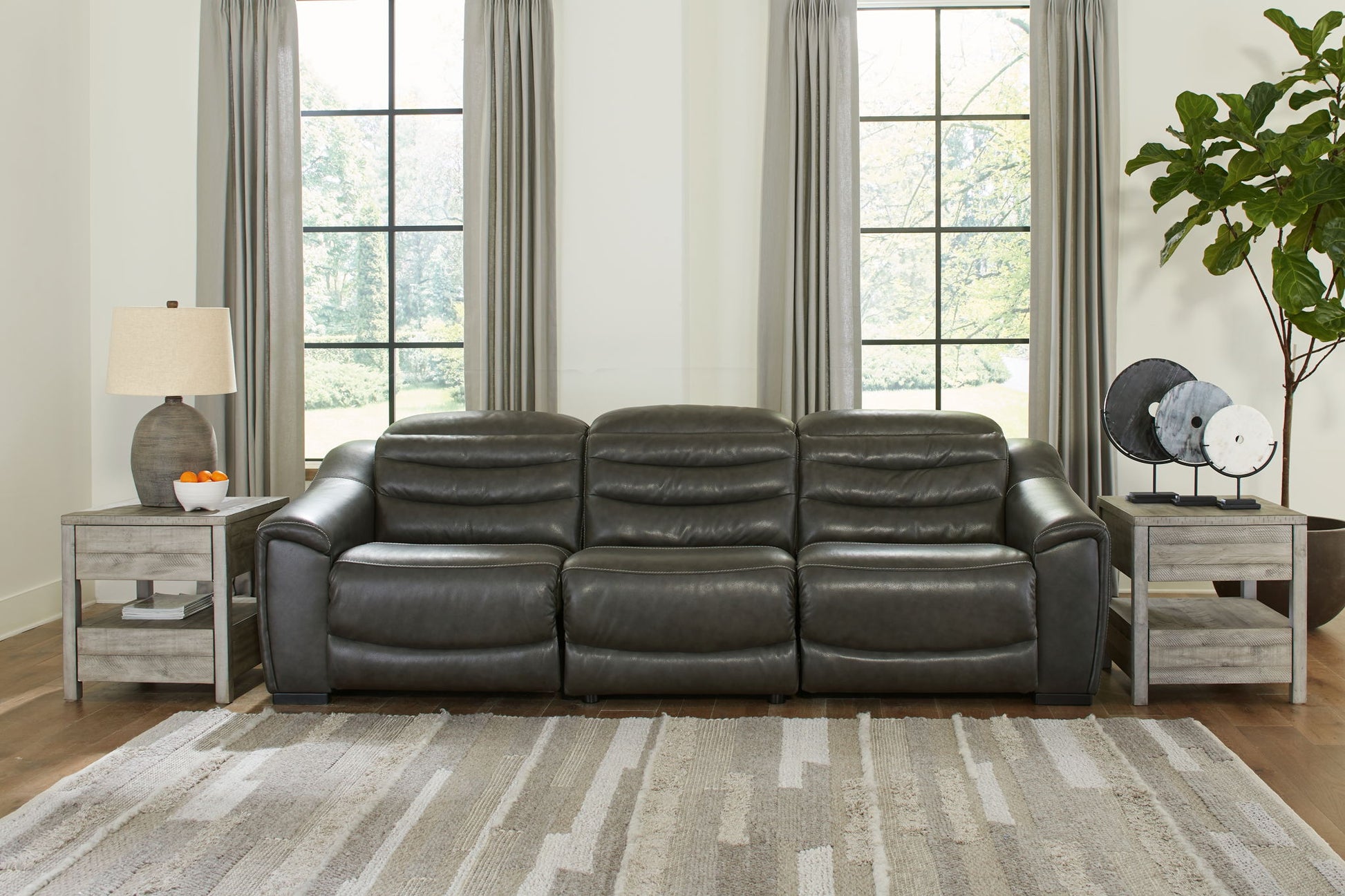 Center Line - Power Recliner Sectional - Hornell Furniture Outlet