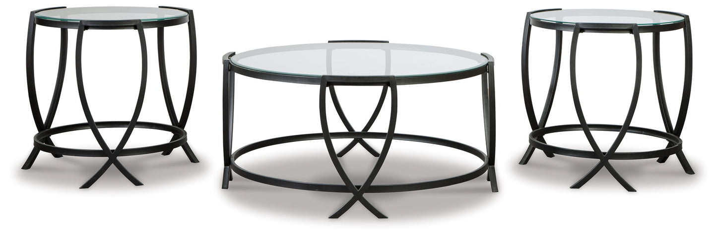 Tarrin - Occasional Table Set (Set of 3) - Black - Hornell Furniture Outlet