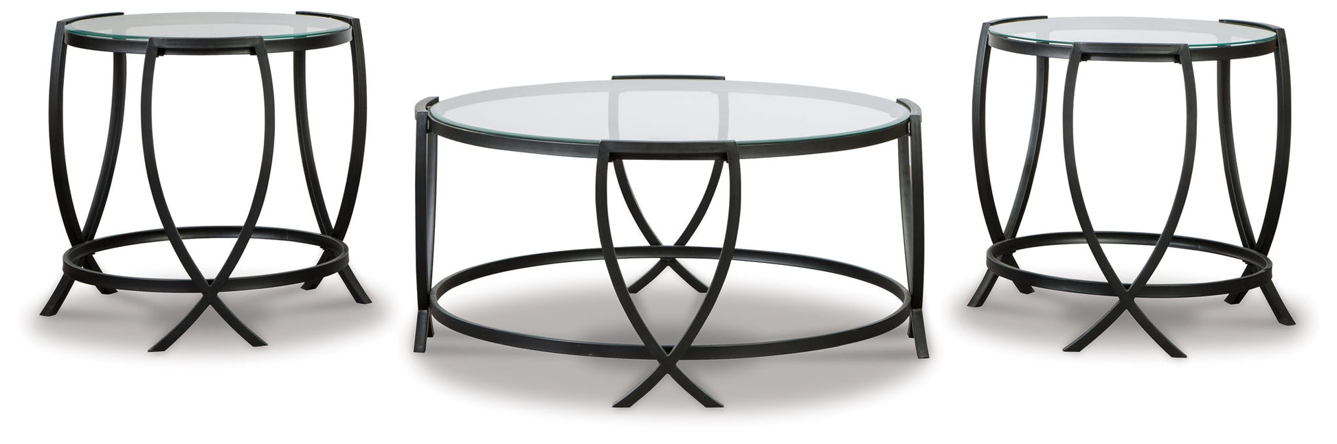 Tarrin - Occasional Table Set (Set of 3) - Black - Hornell Furniture Outlet