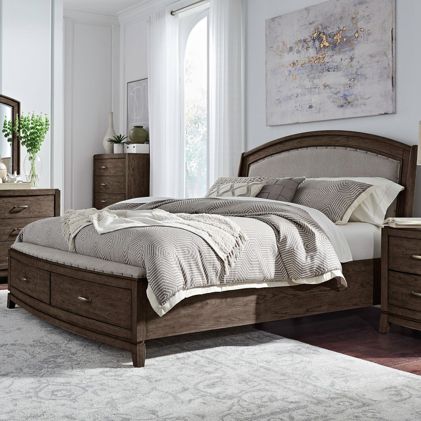 Avalon - Upholstered Storage Bed - Hornell Furniture Outlet