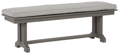 Visola - Gray - Bench with Cushion - Hornell Furniture Outlet