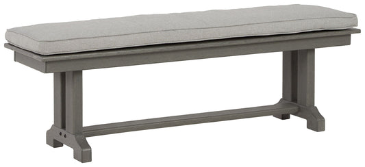 Visola - Gray - Bench with Cushion - Hornell Furniture Outlet