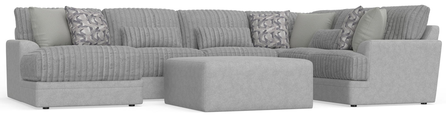 Titan - Sectional With Comfort Coil Seating, Cocktail Ottoman And Accent Pillows Included - Hornell Furniture Outlet