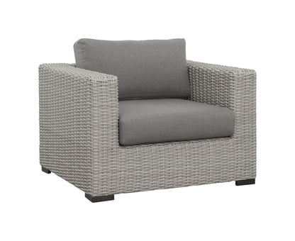 Blakley - Outdoor Lounge Chair (Set of 2) With Half - Round Wicker - Gray - Hornell Furniture Outlet