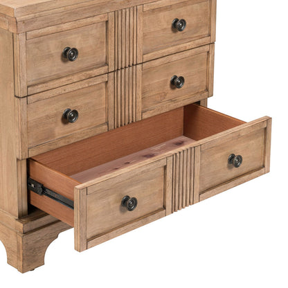 Haven Hills - Bedside Chest With Charging Station - Camel Beige - Hornell Furniture Outlet