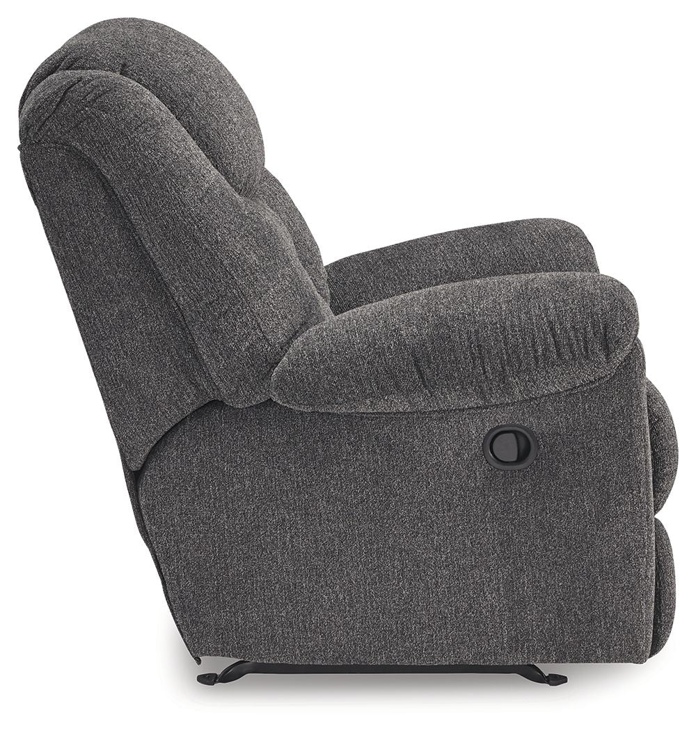 Foreside - Charcoal - Rocker Recliner - Hornell Furniture Outlet