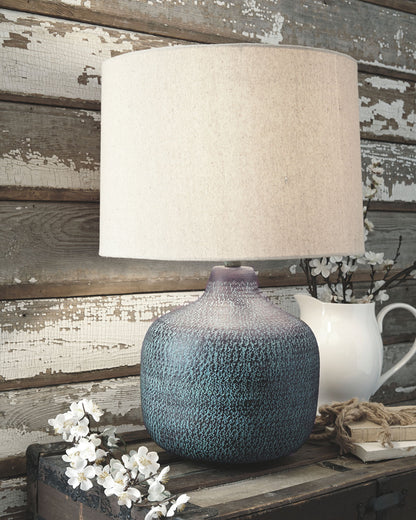 Malthace - Patina - Metal Table Lamp - Hornell Furniture Outlet