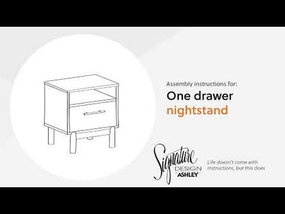 Calverson - One Drawer Night Stand - Medium - Mocha